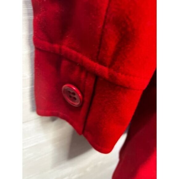 Anthropologie Tulle Red Wool Blend Fully Lined Jacket With Buttons Medium - Picture 7 of 7